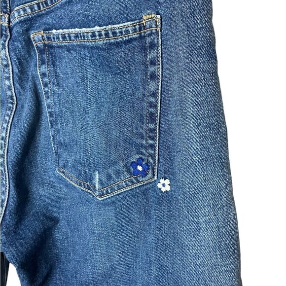 Alice & Olivia Floral Embroidered Jeans High Rise Girlfriend Slim 28 - Picture 13 of 13